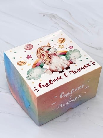 Коробка для подарка "Счастье в мелочах". Серия "Единороги" — изображение 2